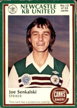 1978-79 Cann's Bakery Newcastle KB United #12 Joe Senkalski Front