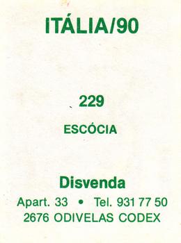 1990 Disvenda Mundial De Futbol Itália 90 #229 Gordon Strachan Back