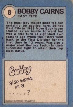 1972-73 A&BC Scottish Footballers (Orange/Blue Back) #8 Bobby Cairns Back