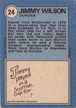 1972-73 A&BC Scottish Footballers (Orange/Blue Back) #24 Jimmy Wilson Back