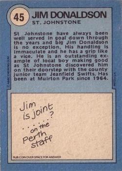 1972-73 A&BC Scottish Footballers (Orange/Blue Back) #45 Jim Donaldson Back