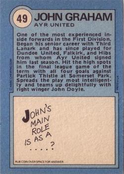 1972-73 A&BC Scottish Footballers (Orange/Blue Back) #49 Johnny Graham Back