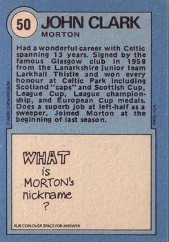 1972-73 A&BC Scottish Footballers (Orange/Blue Back) #50 John Clark Back