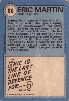 1972-73 A&BC Scottish Footballers (Orange/Blue Back) #66 Eric Martin Back