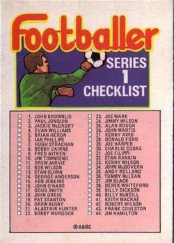 1972-73 A&BC Scottish Footballers (Orange/Blue Back) #73 Checklist 1-89 Front