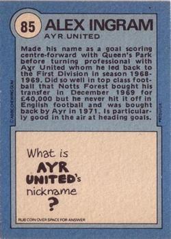 1972-73 A&BC Scottish Footballers (Orange/Blue Back) #85 Alex Ingram Back