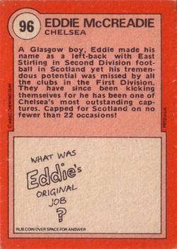 1972-73 A&BC Scottish Footballers (Orange/Blue Back) #96 Eddie McCreadie Back