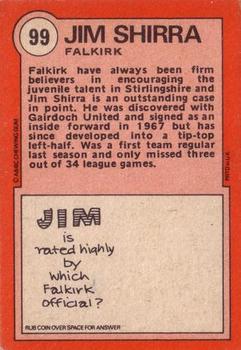 1972-73 A&BC Scottish Footballers (Orange/Blue Back) #99 Jim Shirra Back