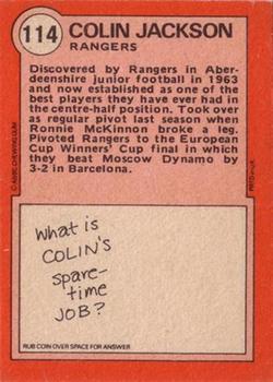 1972-73 A&BC Scottish Footballers (Orange/Blue Back) #114 Colin Jackson Back