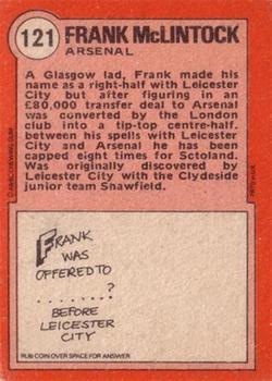 1972-73 A&BC Scottish Footballers (Orange/Blue Back) #121 Frank McLintock Back