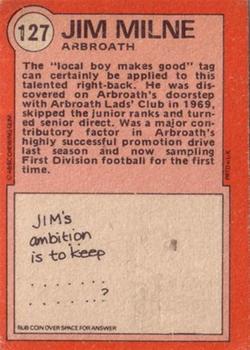 1972-73 A&BC Scottish Footballers (Orange/Blue Back) #127 Jimmy Milne Back