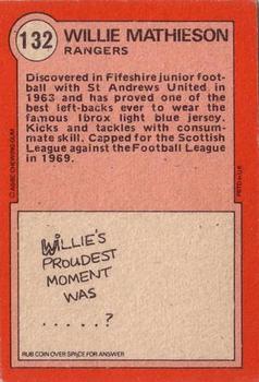 1972-73 A&BC Scottish Footballers (Orange/Blue Back) #132 Willie Mathieson Back