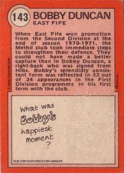 1972-73 A&BC Scottish Footballers (Orange/Blue Back) #143 Bobby Duncan Back