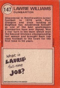 1972-73 A&BC Scottish Footballers (Orange/Blue Back) #147 Lawrie Williams Back