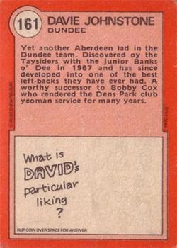 1972-73 A&BC Scottish Footballers (Orange/Blue Back) #161 Dave Johnston Back