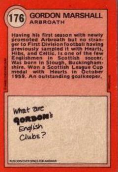 1972-73 A&BC Scottish Footballers (Orange/Blue Back) #176 Gordon Marshall Back