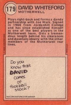 1972-73 A&BC Scottish Footballers (Orange/Blue Back) #179 Davie Whiteford Back