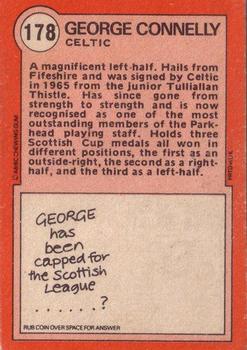 1972-73 A&BC Scottish Footballers (Orange/Blue Back) #178 George Connelly Back