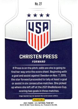 2021 Panini Instant US National Team #27 Christen Press Back