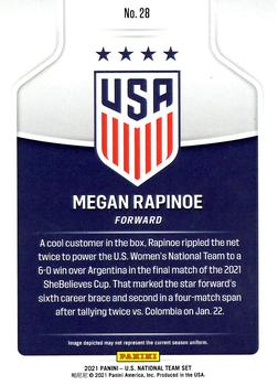 2021 Panini Instant US National Team #28 Megan Rapinoe Back