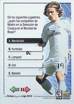 2014-15 Mundicromo Las Fichas de la Liga #076 Modric Back