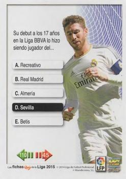 2014-15 Mundicromo Las Fichas de la Liga #078 Sergio Ramos Back
