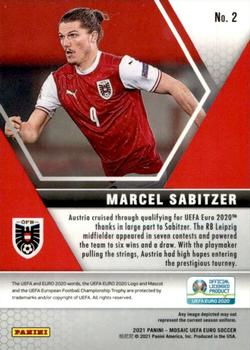 2021 Panini Mosaic UEFA EURO 2020 #2 Marcel Sabitzer Back