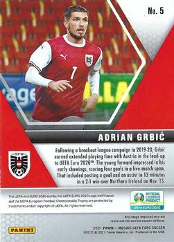 2021 Panini Mosaic UEFA EURO 2020 #5 Adrian Grbic Back