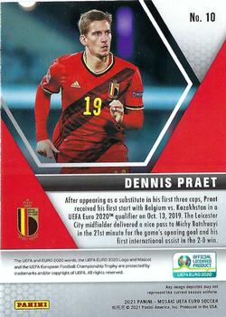 2021 Panini Mosaic UEFA EURO 2020 #10 Dennis Praet Back
