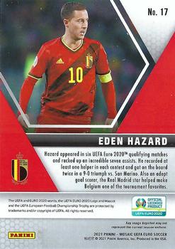 2021 Panini Mosaic UEFA EURO 2020 #17 Eden Hazard Back