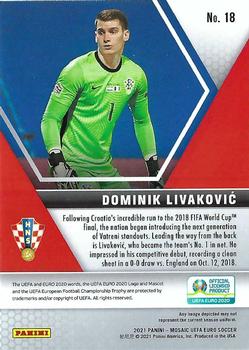 2021 Panini Mosaic UEFA EURO 2020 #18 Dominik Livakovic Back