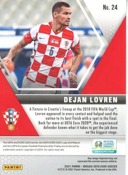2021 Panini Mosaic UEFA EURO 2020 #24 Dejan Lovren Back