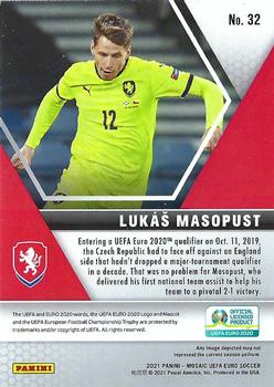 2021 Panini Mosaic UEFA EURO 2020 #32 Lukas Masopust Back