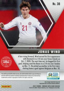 2021 Panini Mosaic UEFA EURO 2020 #38 Jonas Wind Back