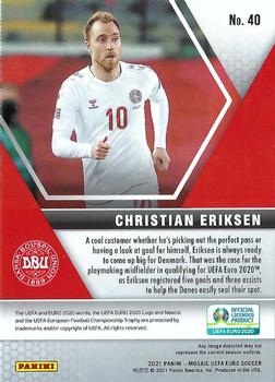 2021 Panini Mosaic UEFA EURO 2020 #40 Christian Eriksen Back