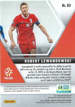 2021 Panini Mosaic UEFA EURO 2020 #63 Robert Lewandowski Back