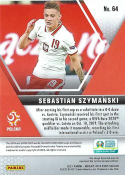 2021 Panini Mosaic UEFA EURO 2020 #64 Sebastian Szymanski Back