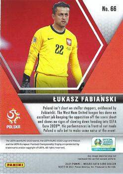 2021 Panini Mosaic UEFA EURO 2020 #66 Lukasz Fabianski Back