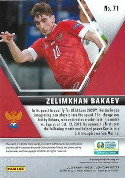 2021 Panini Mosaic UEFA EURO 2020 #71 Zelimkhan Bakaev Back