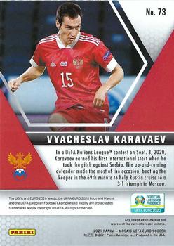 2021 Panini Mosaic UEFA EURO 2020 #73 Vyacheslav Karavaev Back