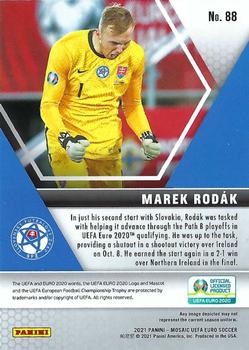 2021 Panini Mosaic UEFA EURO 2020 #88 Marek Rodak Back