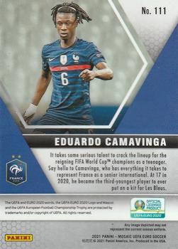 2021 Panini Mosaic UEFA EURO 2020 #111 Eduardo Camavinga Back