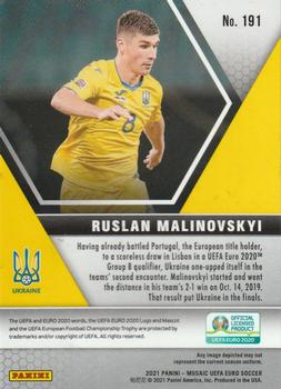 2021 Panini Mosaic UEFA EURO 2020 #191 Ruslan Malinovskyi Back