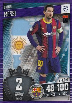2021 Topps Match Attax 101 - Purple #2 Lionel Messi Front