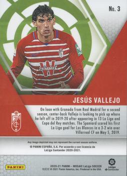 2020-21 Panini Mosaic La Liga #3 Jesus Vallejo Back