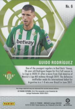 2020-21 Panini Mosaic La Liga #6 Guido Rodriguez Back