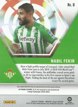 2020-21 Panini Mosaic La Liga #8 Nabil Fekir Back