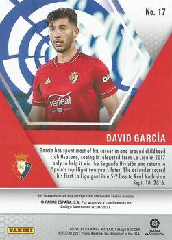 2020-21 Panini Mosaic La Liga #17 David Garcia Back