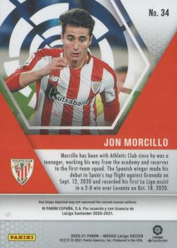 2020-21 Panini Mosaic La Liga #34 Jon Morcillo Back
