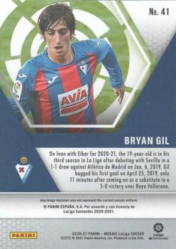 2020-21 Panini Mosaic La Liga #41 Bryan Gil Back